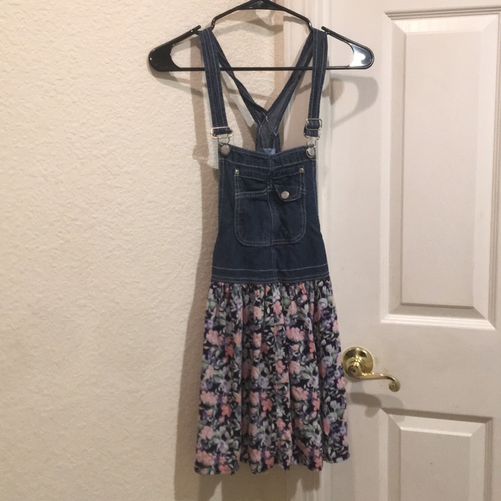 Girls overall floral dress